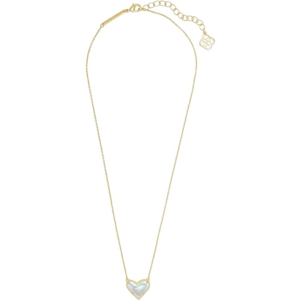 Kendra Scott Ari Heart Pendant in Gold Dichroic Glass - Picture 8 of 9